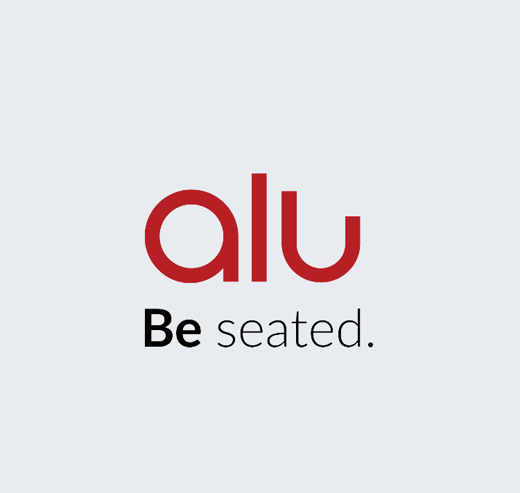 Alu logo med slagord be seated